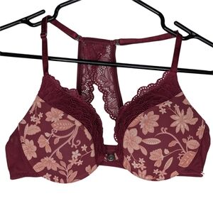 La Vie En Rose 36 B‎ Red Padded push up Racer back adjustable bra